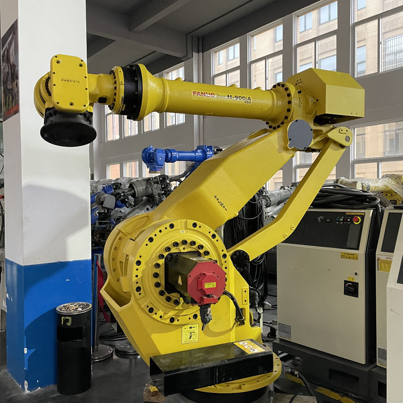Fanuc M-900iA 350 Kullanılmış Robotlar 6 Eksen 2655mm Erişim R30iA Denetleyicisi Paletleme ve Daha fazlası için Mükemmel