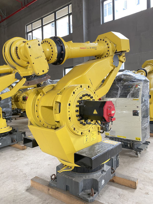 Fanuc M-900iA 350 Kullanılmış Robotlar 6 Eksen 2655mm Erişim R30iA Denetleyicisi Paletleme ve Daha fazlası için Mükemmel