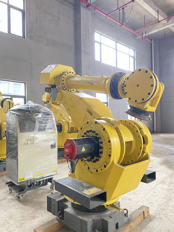 Fanuc M-900iA 350 Kullanılmış Robotlar 6 Eksen 2655mm Erişim R30iA Denetleyicisi Paletleme ve Daha fazlası için Mükemmel