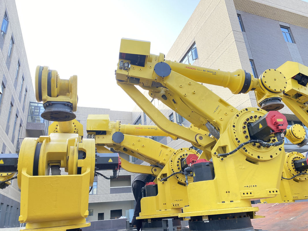 Fanuc M-900iA 350 Kullanılmış Robotlar 6 Eksen 2655mm Erişim R30iA Denetleyicisi Paletleme ve Daha fazlası için Mükemmel